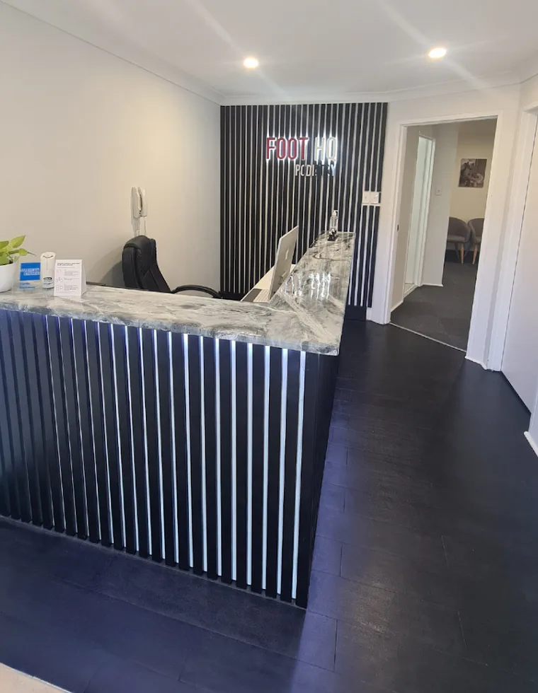 The reception at Foot HQ Podiatry in Miranda